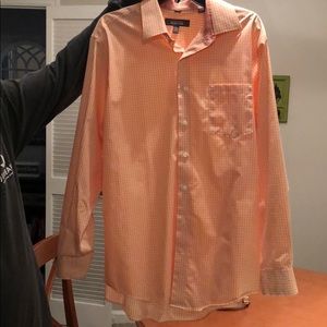Kenneth Cole button down. Orange and white. Size L